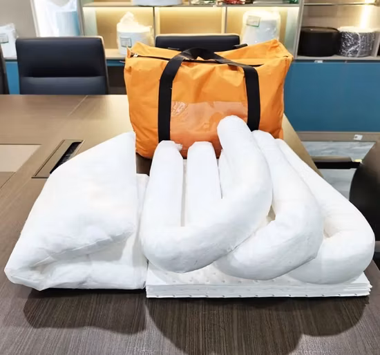 Almohadillas absorbentes personalizables de fábrica, calcetines, almohadas, equipo de laboratorio de contención de derrames químicos para control de derrames